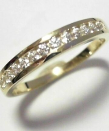 RI-3217 9CT GOLD CZ HALF ETERNITY BAND