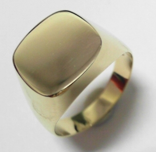 RI-3233 9CT GOLD 13X14MM GENTS SIGNET RING