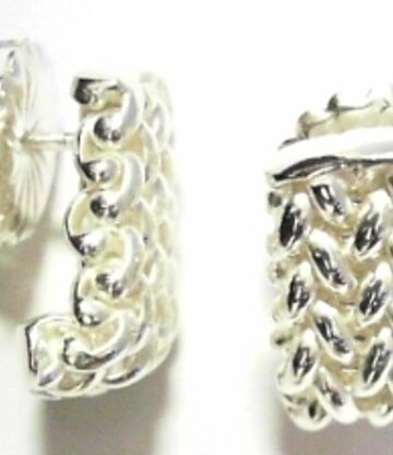 SE-1395 SILVER MESH FANCY EARRING