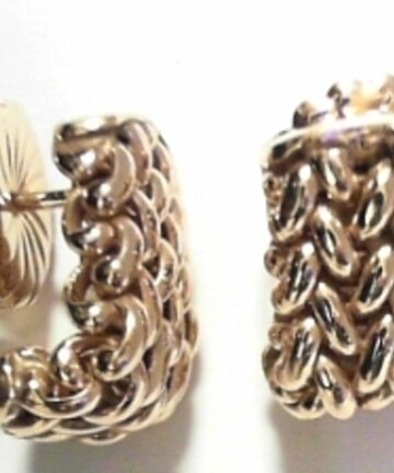 SE1395R SILVER MESH STYLE FANCY EARRING