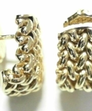 SE1395Y SILVER MESH STYLE FANCY EARRING