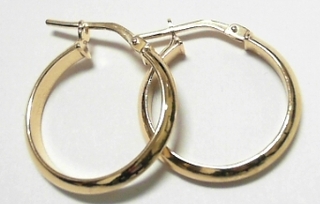 SE1407Y SILVER HINGED HOOP YELLOW PLATED