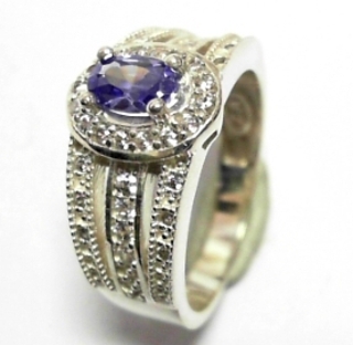 SR-1884 SILVER CZ DRESS RING