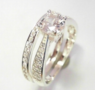 SR-1893 SILVER CZ TWINSET