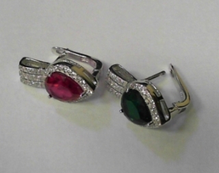 SS--20E SILVER FANCY EARRINGS